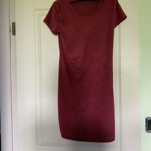 VIBE Sportswear Red Suede Tunic dress